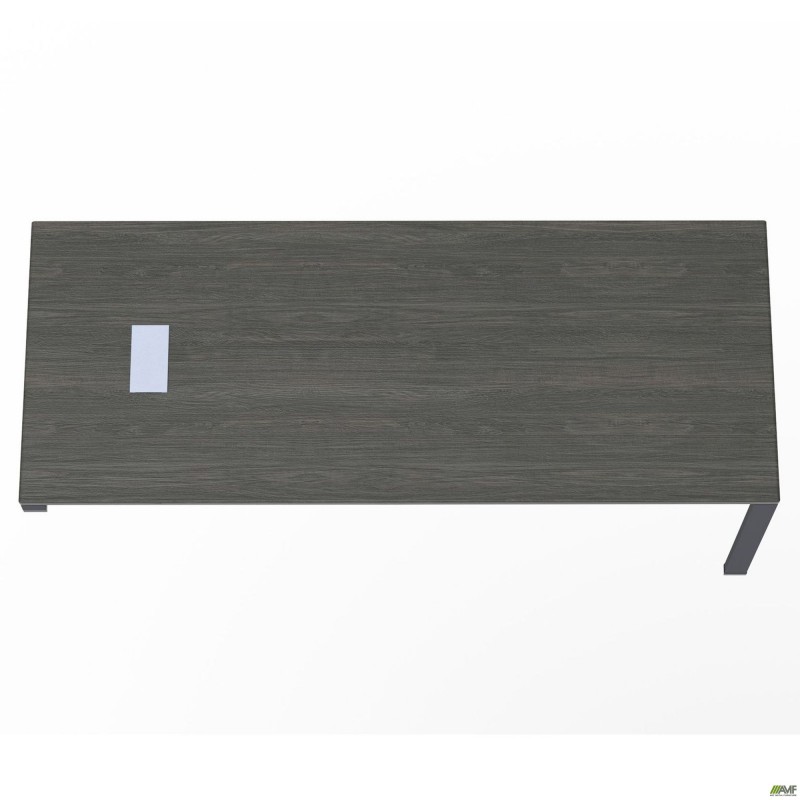 Стіл керівника з фрезеруванням під розетку М203 SIG-224 (1800х800х750мм) Чорний граф/Блеквуд Ячмен AMF