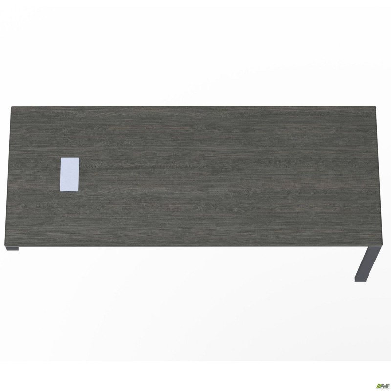 Стіл керівника з фрезеруванням під розетку М203 SIG-225 (2000х800х750мм) Чорний граф/Блеквуд Ячмен AMF