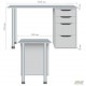 Стіл комп'ютерний Blond BL-102 (1200х600х750) Білий Перл / Білий беж AMF Стіл комп'ютерний Blond BL-102 (1200х600х750) Білий Перл / Білий беж AMF