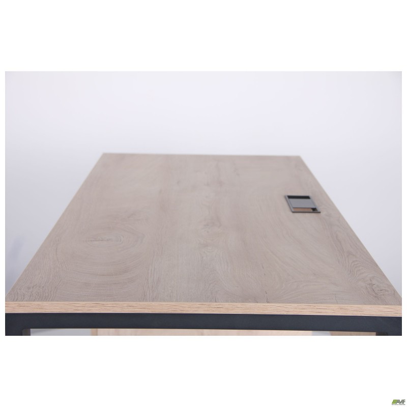 Стіл комп'ютерний Pluto ST L (1200х600х750) Дуб Ендгрейн/Чорний графiт AMF