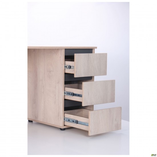 Стіл комп'ютерний Pluto ST R (1200х600х750) Дуб Ендгрейн/Чорний графiт AMF Стіл комп'ютерний Pluto ST R (1200х600х750) Дуб Ендгрейн/Чорний графiт AMF