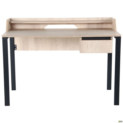 Стіл комп'ютерний Pluto Top SH (1200х600х750) Дуб Ендгрейн/Чорний графiт AMF