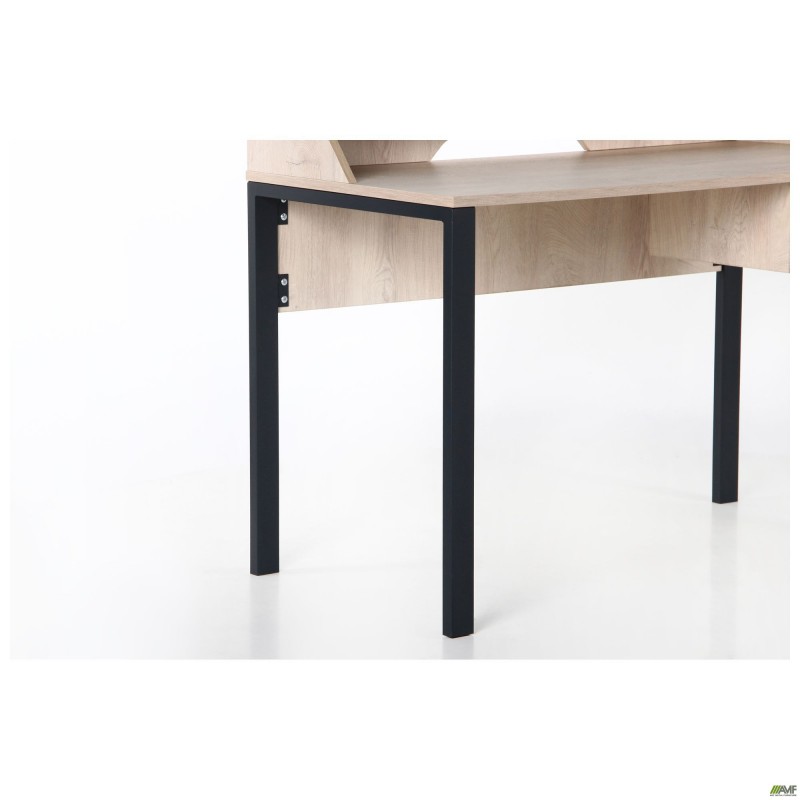 Стіл комп'ютерний Pluto Top SH (1380х600х750) Дуб Ендгрейн/Чорний графiт AMF