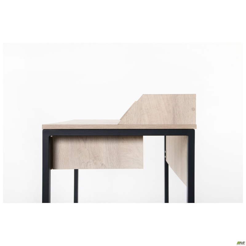 Стіл комп'ютерний Pluto Top SH (1380х600х750) Дуб Ендгрейн/Чорний графiт AMF
