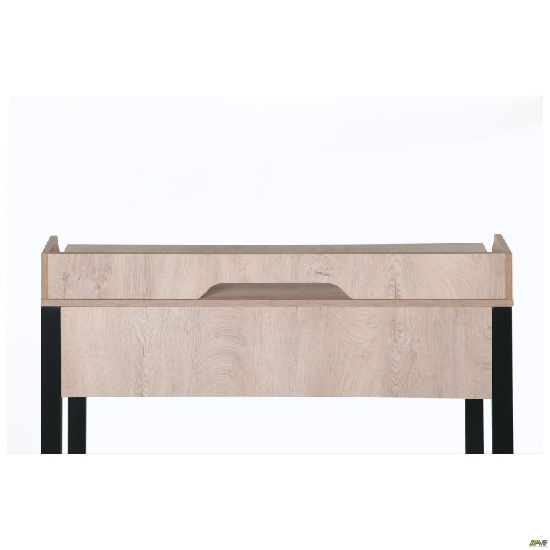 Стіл комп'ютерний Pluto Top SH (1380х600х750) Дуб Ендгрейн/Чорний графiт AMF