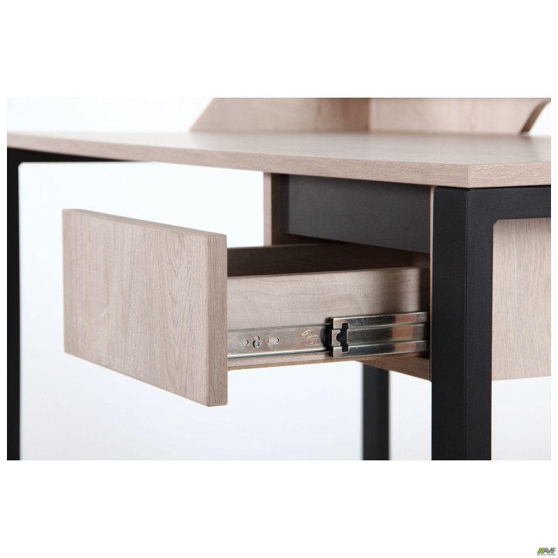 Стіл комп'ютерний Pluto Top SH (1380х600х750) Дуб Ендгрейн/Чорний графiт AMF