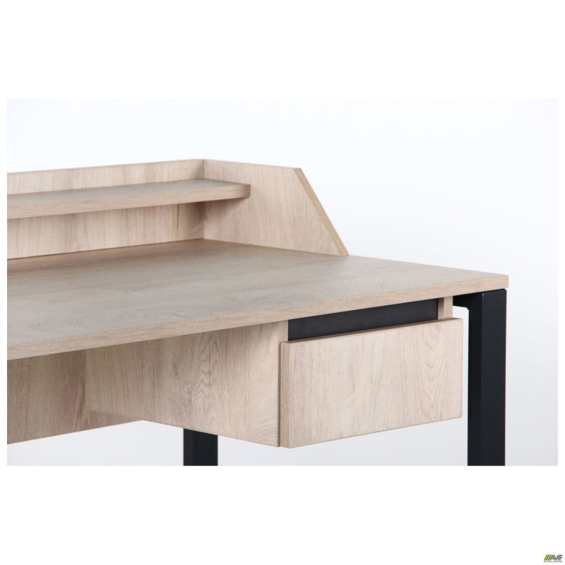 Стіл комп'ютерний Pluto Top SH (1380х600х750) Дуб Ендгрейн/Чорний графiт AMF