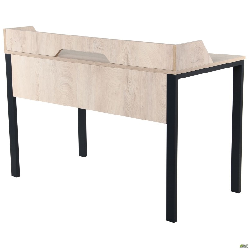 Стіл комп'ютерний Pluto Top SH (1380х600х750) Дуб Ендгрейн/Чорний графiт AMF