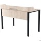 Стіл комп'ютерний Pluto Top SH (1380х600х750) Дуб Ендгрейн/Чорний графiт AMF