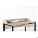Стіл комп'ютерний Pluto Top SH (1380х600х750) Дуб Ендгрейн/Чорний графiт AMF
