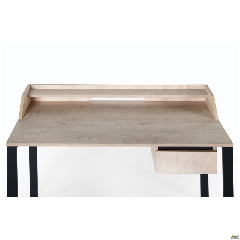 Стіл комп'ютерний Pluto Top SH (1380х600х750) Дуб Ендгрейн/Чорний графiт AMF