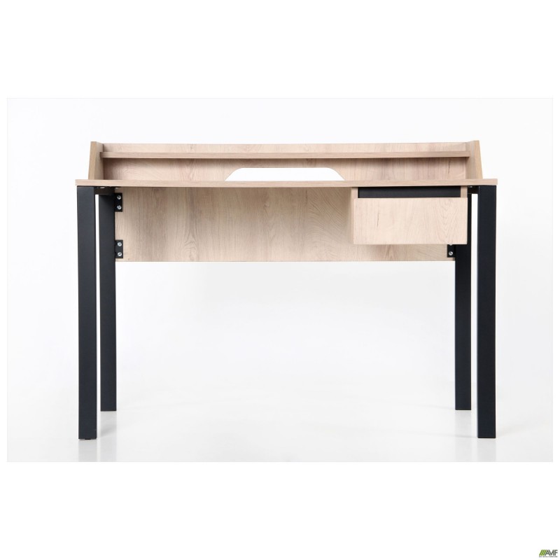 Стіл комп'ютерний Pluto Top SH (1380х600х750) Дуб Ендгрейн/Чорний графiт AMF
