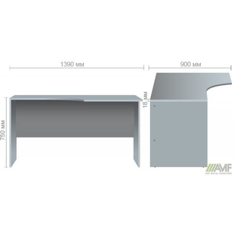 Стіл комп'ютерний SL-202 (1390х900х750мм) в'яз Ліберті AMF