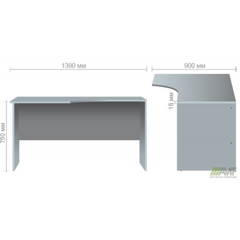 Стіл комп'ютерний SL-203 (1390х900х750мм) в'яз Ліберті AMF