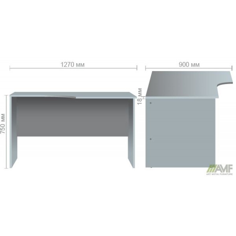 Стіл комп'ютерний SL-208 (1270х900х750мм) в'яз Ліберті AMF