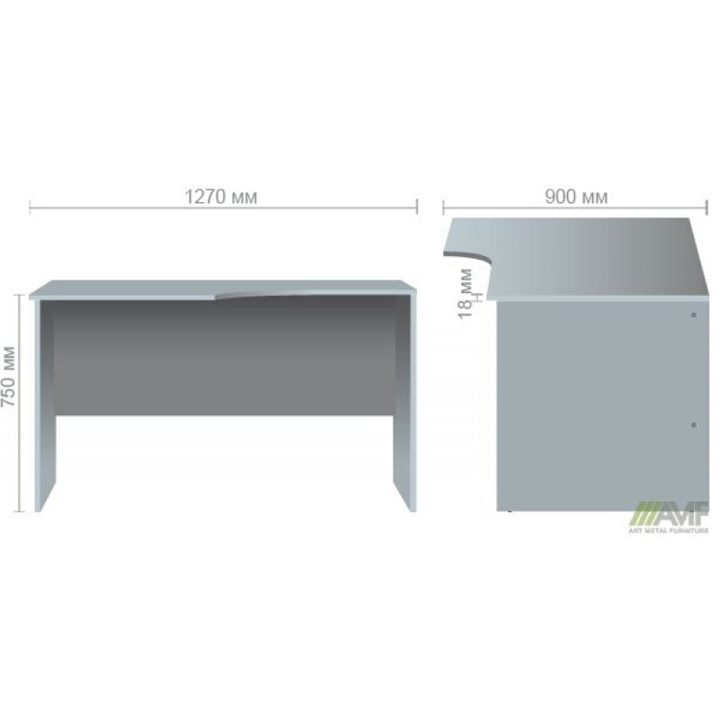 Стіл комп'ютерний SL-209 (1270х900х750мм) в'яз Ліберті AMF