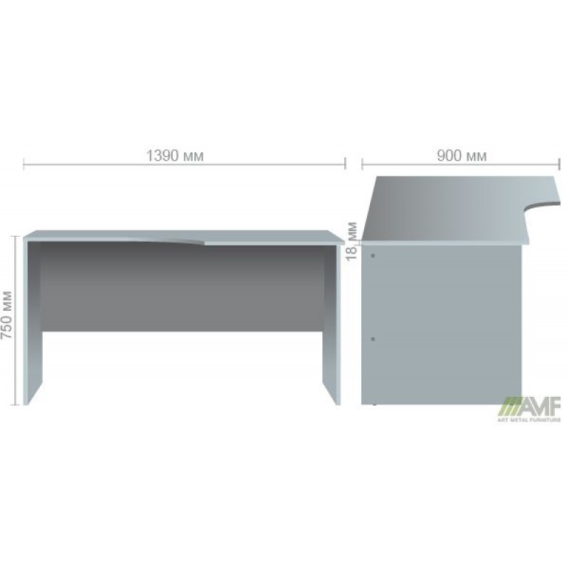 Стіл кутовий SL-210 (1390х900х750мм) в'яз Ліберті AMF
