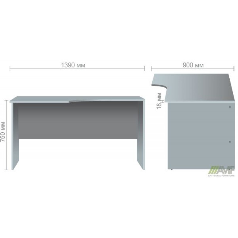 Стіл кутовий SL-211 (1390х900х750мм) в'яз Ліберті AMF