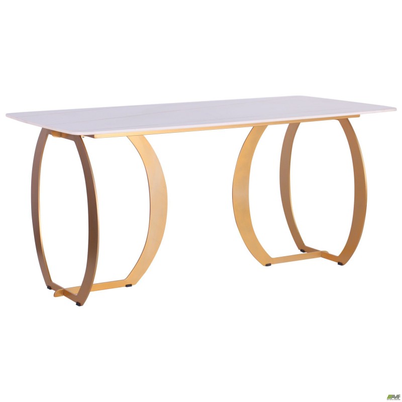 Стіл обідній Alexis gold / ceramics Lasa bianco AMF