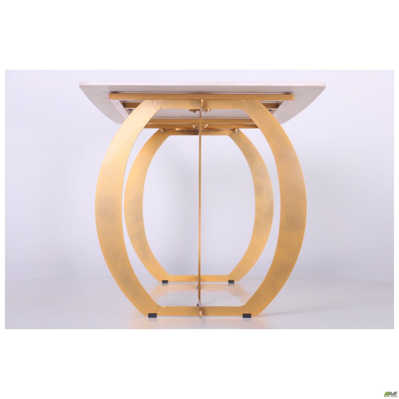 Стіл обідній Alexis gold / ceramics Lasa bianco AMF