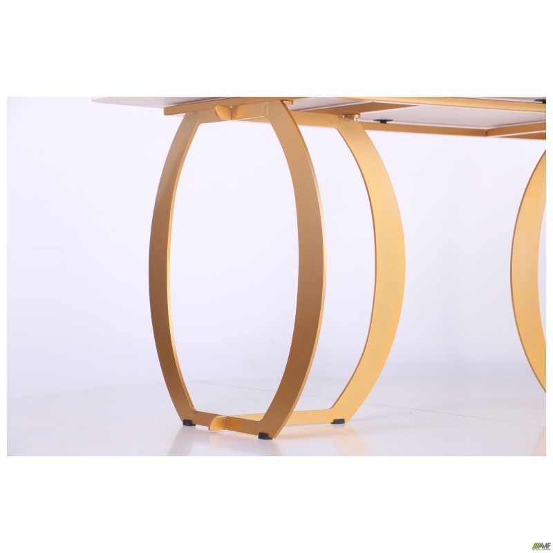 Стіл обідній Alexis gold / ceramics Lasa bianco AMF