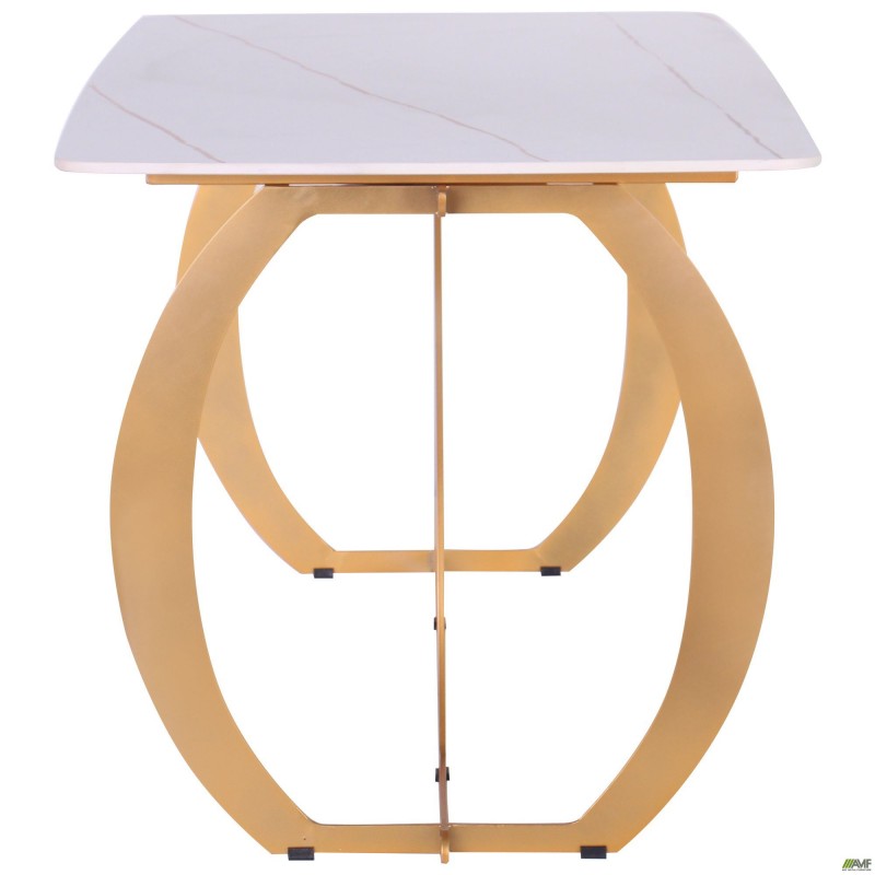 Стіл обідній Alexis gold / ceramics Lasa bianco AMF