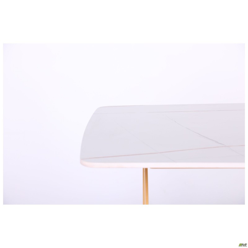 Стіл обідній Alexis gold / ceramics Lasa bianco AMF