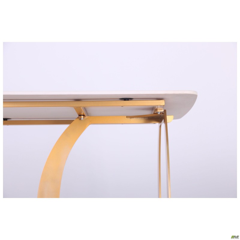 Стіл обідній Alexis gold / ceramics Lasa bianco AMF