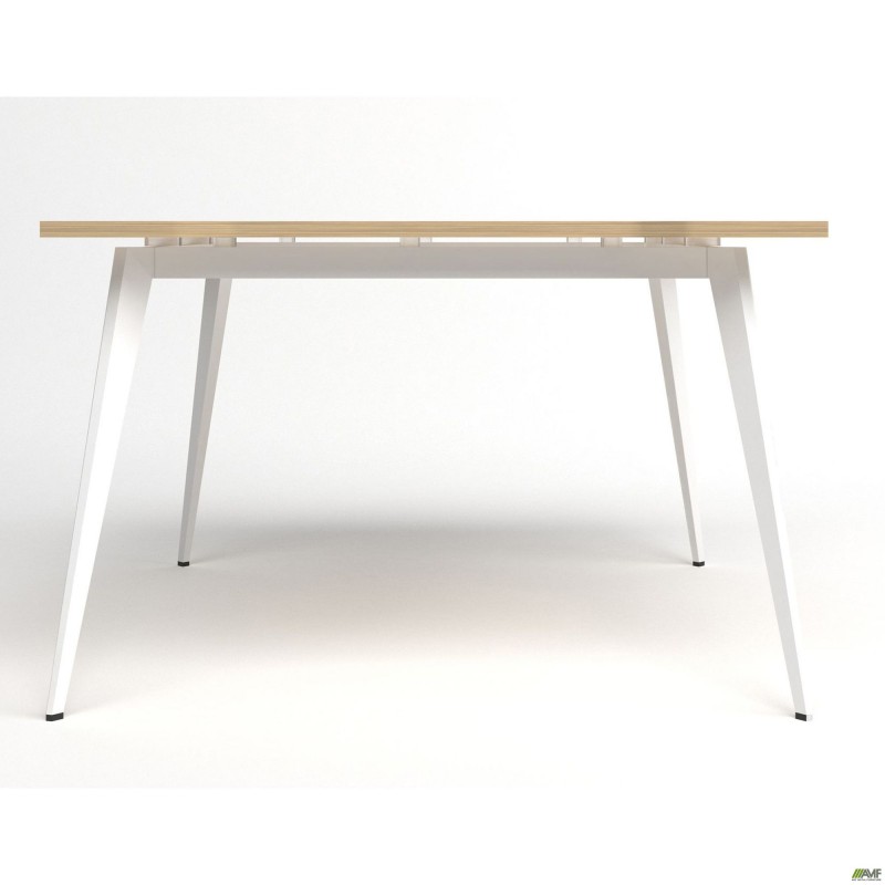 Стіл переговорів Delta DL-110 (1190х1190х750мм) Блеквуд Ячмінний / Каркас білий AMF