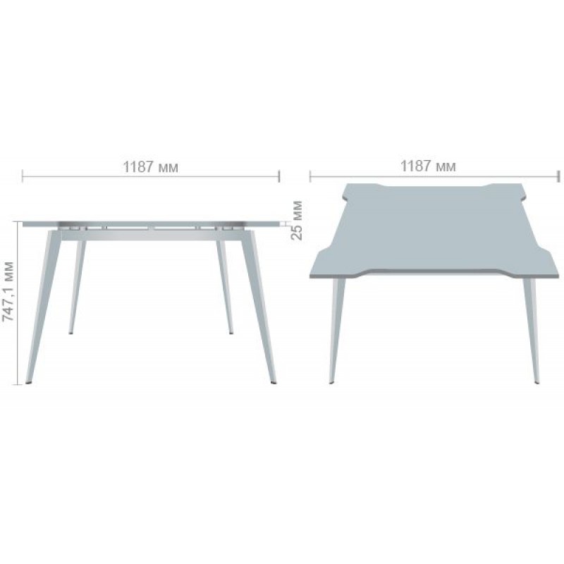 Стіл переговорів Delta DL-110 (1190х1190х750мм) Блеквуд Ячмінний / Каркас білий AMF