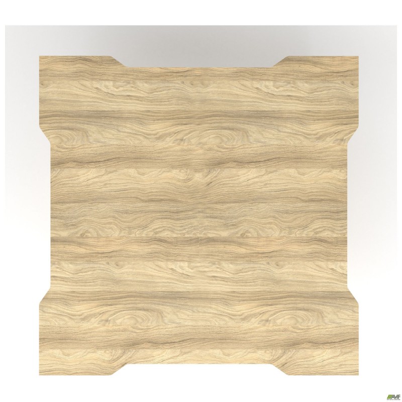 Стіл переговорів Delta DL-111 (1390х1390х750мм) Блеквуд Ячмінний / Каркас білий AMF