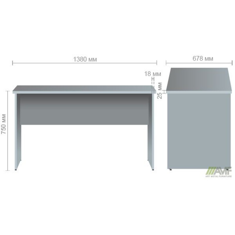 Стіл письмовий МГ-103 (1380х678х750мм) горіх темний AMF