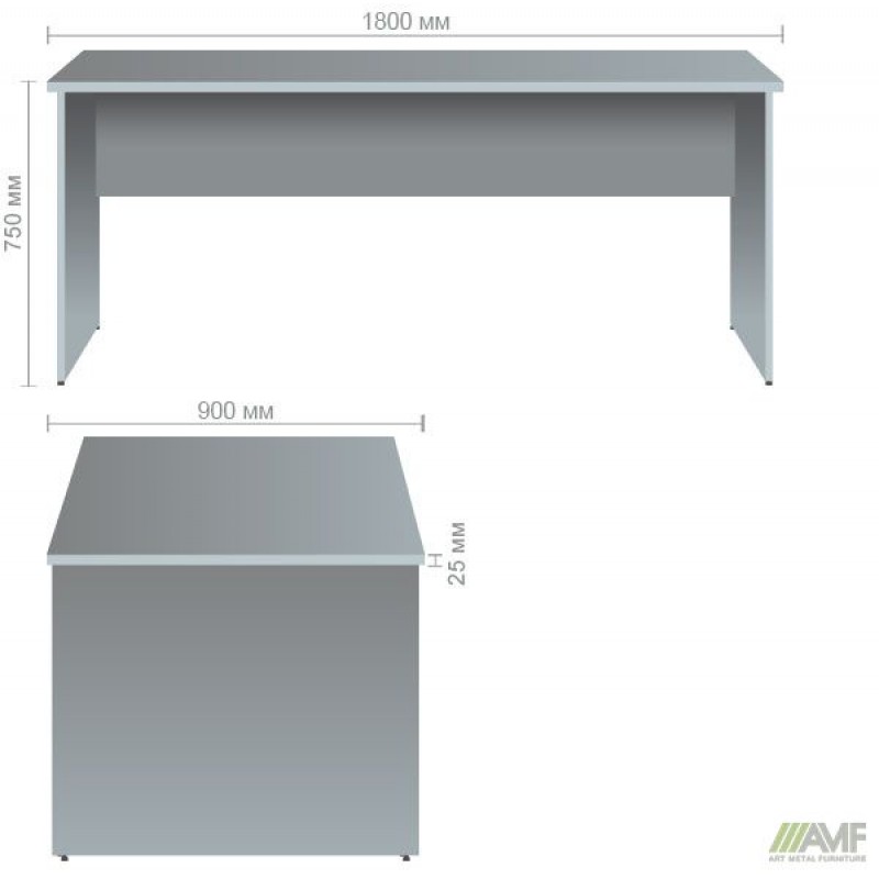 Стіл письмовий МГ-108 (1800х900х750мм) горіх темний AMF