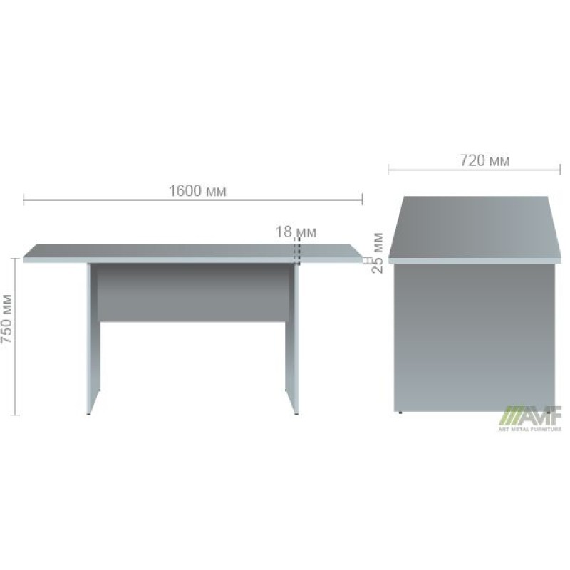 Стіл письмовий МГ-221 (1600х720х750мм) горіх темний AMF