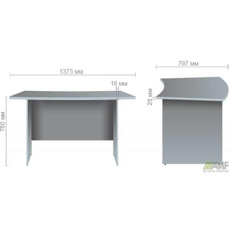 Стіл письмовий МГ-223 (1373х797х750мм) горіх темний AMF