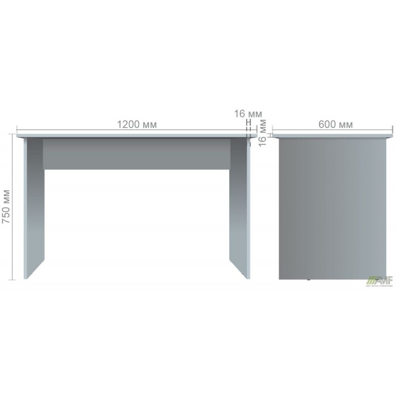 Стіл письмовий ОМ-101 (1200х600х750Н) Дуб Сонома AMF
