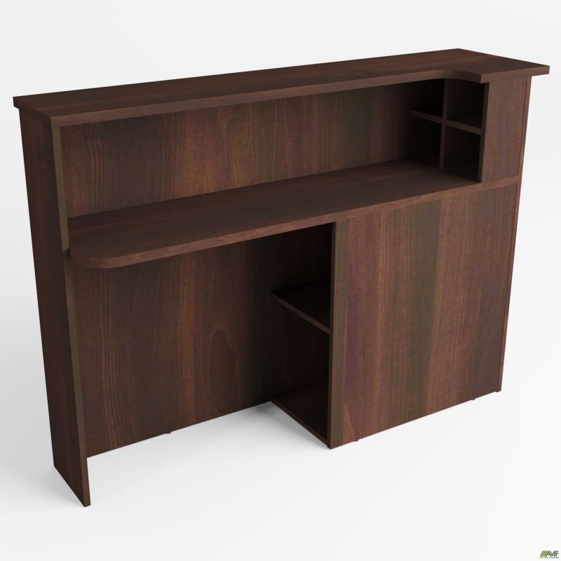 Стіл приставний до рецепції МГ-531L (400х1500х1075мм) горіх темний AMF