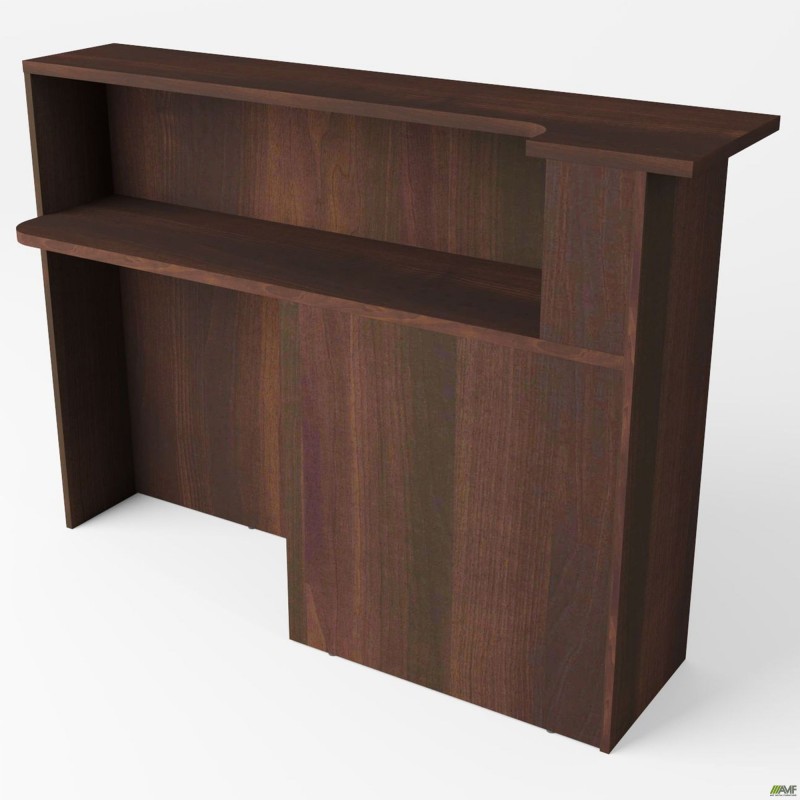 Стіл приставний до рецепції МГ-531L (400х1500х1075мм) горіх темний AMF