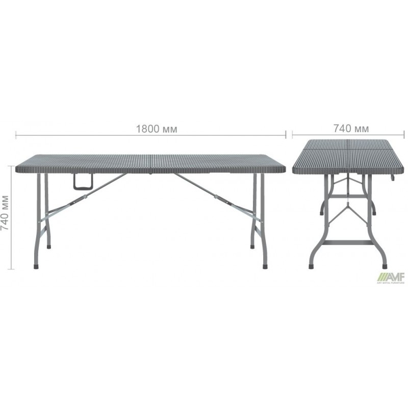 Стіл складаний Ford пластик під коричневий ротанг AMF