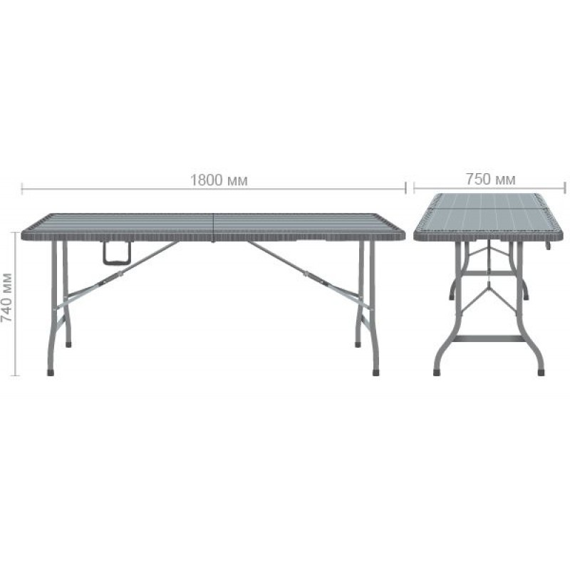 Стіл складаний Додж пластик wooden brown AMF