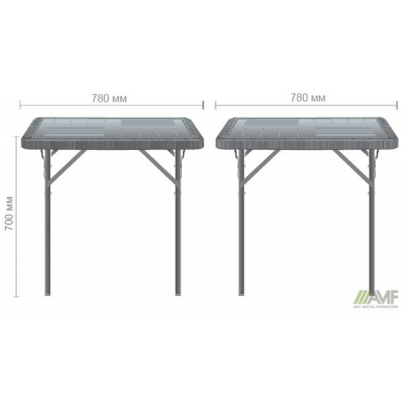 Стіл складаний Фіат пластик Wooden Brown AMF