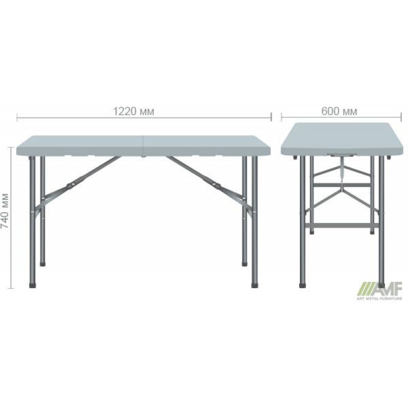 Стіл складаний Рейвон пластик білий AMF