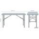 Стіл складаний Рейвон пластик білий AMF