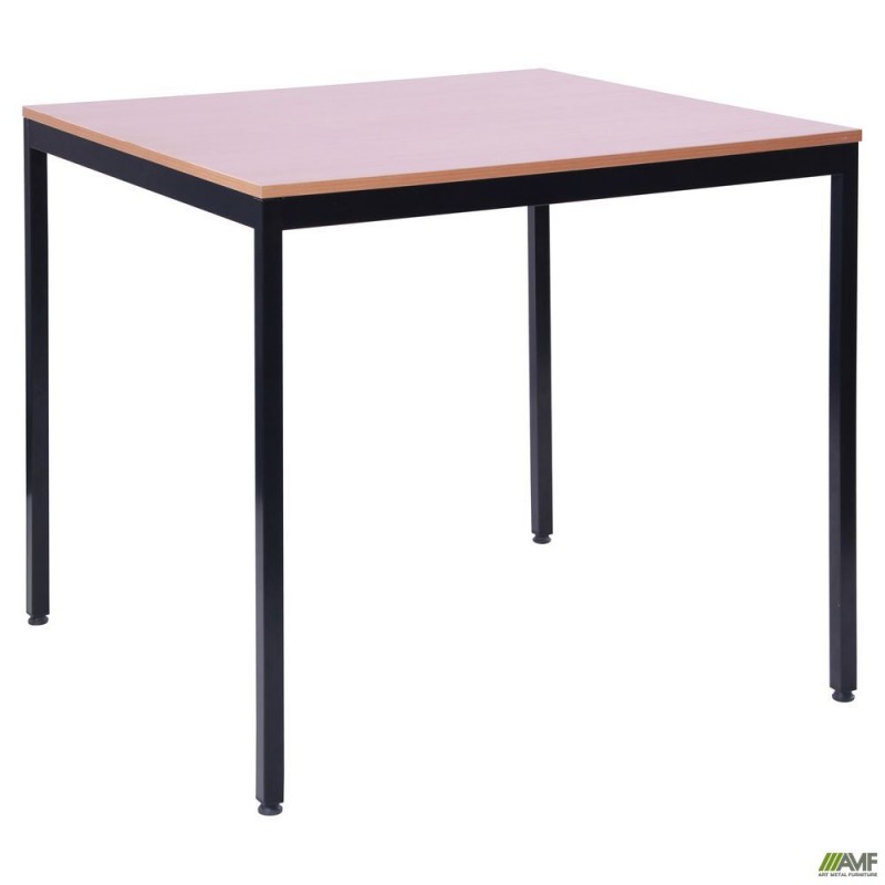 Стіл Турін розбірний (800х800х750H) чорний графіт/Дуб Сонома AMF