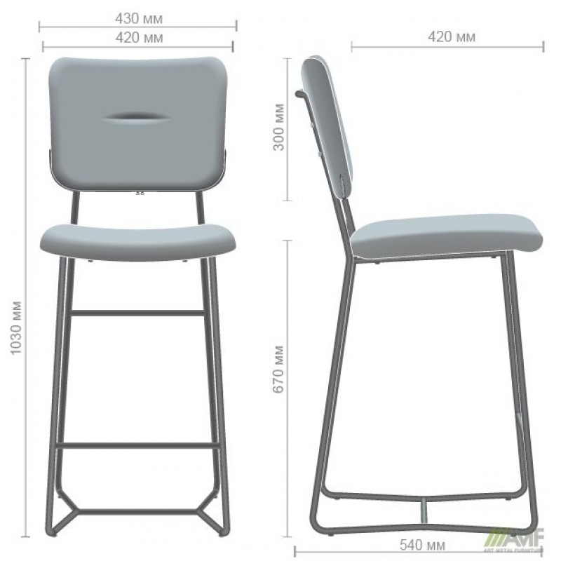 Стілець Alphabet F black / olive AMF