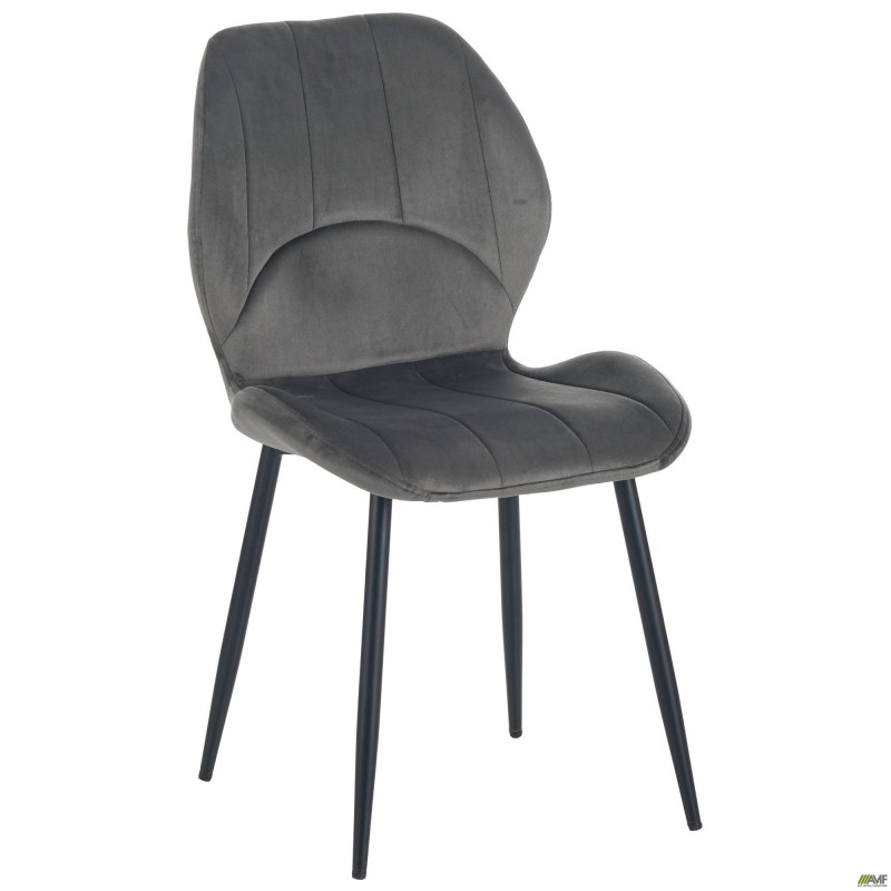 Стілець Astra чорний/вельвет темно-сірий AMF