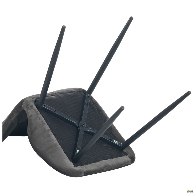 Стілець Astra чорний/вельвет темно-сірий AMF