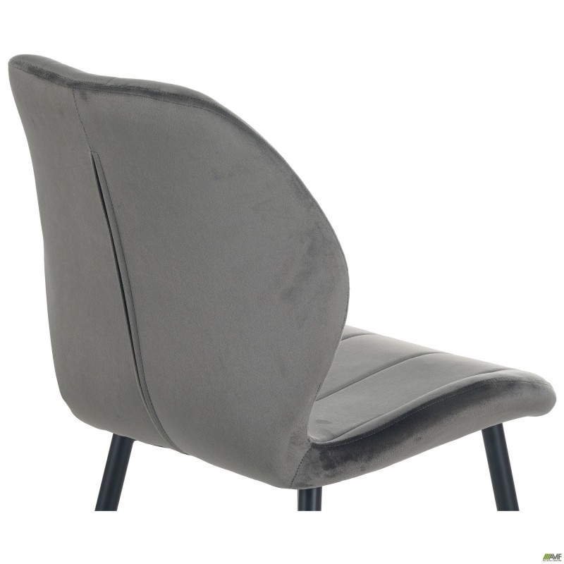 Стілець Astra чорний/вельвет темно-сірий AMF