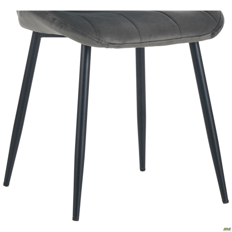 Стілець Astra чорний/вельвет темно-сірий AMF