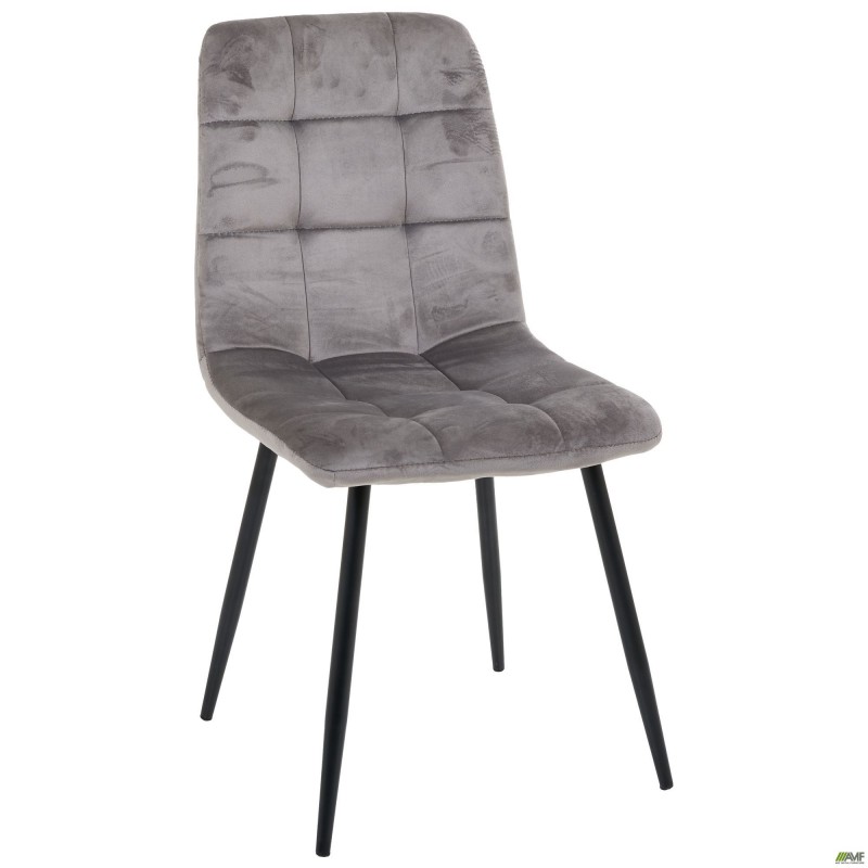 Стілець Cherry-C чорний/вельвет сірий AMF